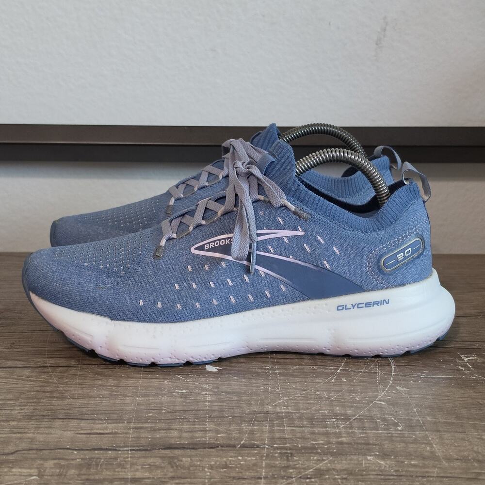 Brooks Glycerin 20 StealthFit Women's Athletic Running Shoes Size 9.5 Blue